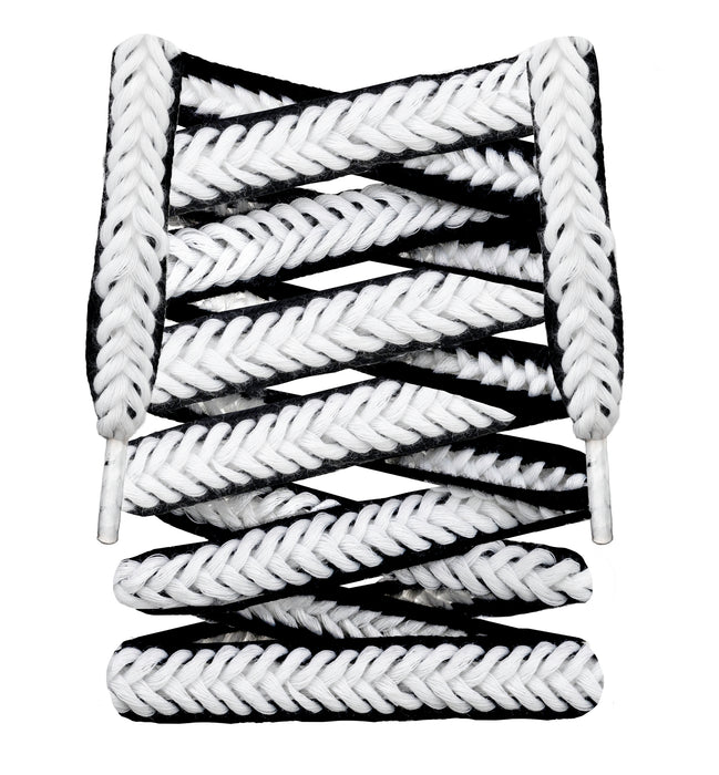 Flat Wheat Woven Two-Tone Shoelaces