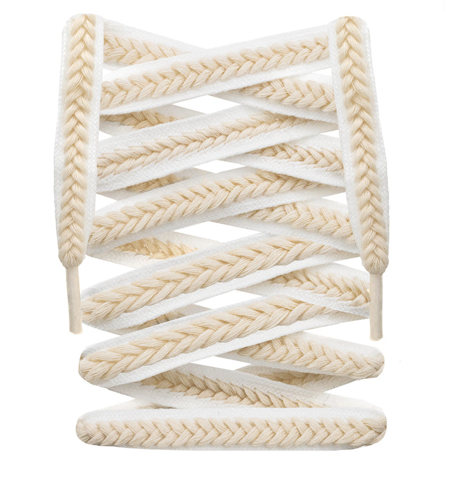 Flat Wheat Woven Two-Tone Shoelaces