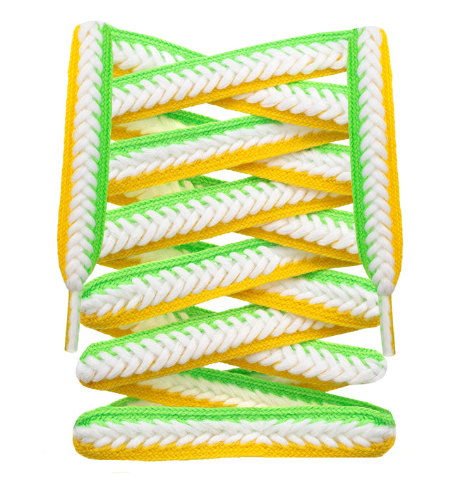 Flat Wheat Woven Two-Tone Shoelaces