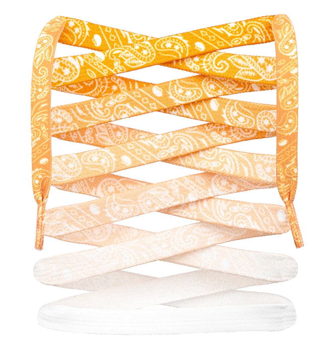 Flat Sublimated Paisley Shoelaces