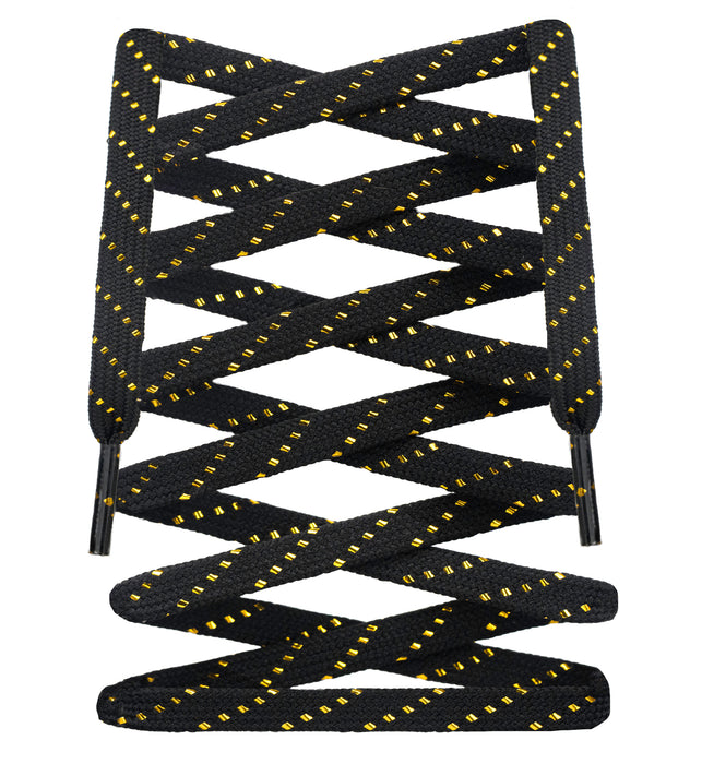 Flat Two-Tone Metallic Shoelaces