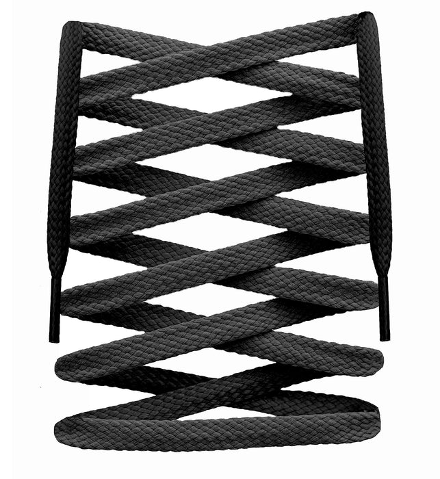 Flat Wide Cross Grain Polyester Shoelaces