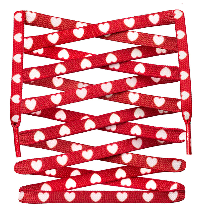 Flat Sublimated Heart Shoelaces