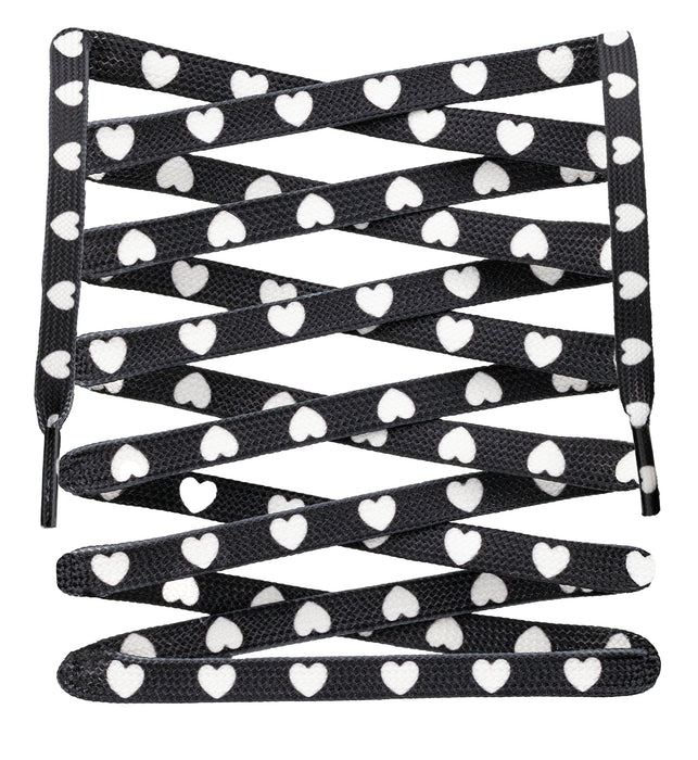 Flat Sublimated Heart Shoelaces