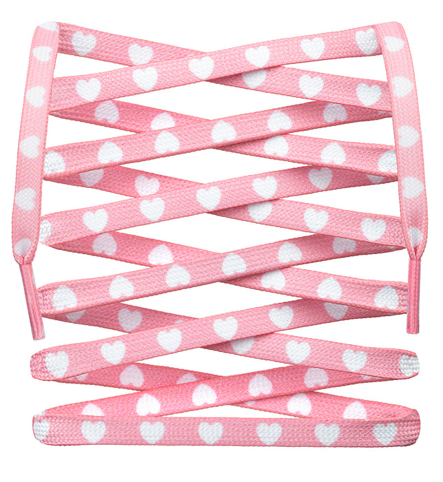 Flat Sublimated Heart Shoelaces
