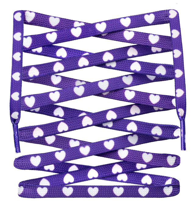 Flat Sublimated Heart Shoelaces