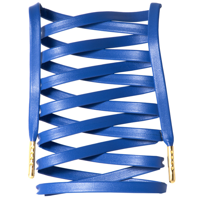 Premium Synthetic Leather Shoelaces - Gold Tips - LitLaces