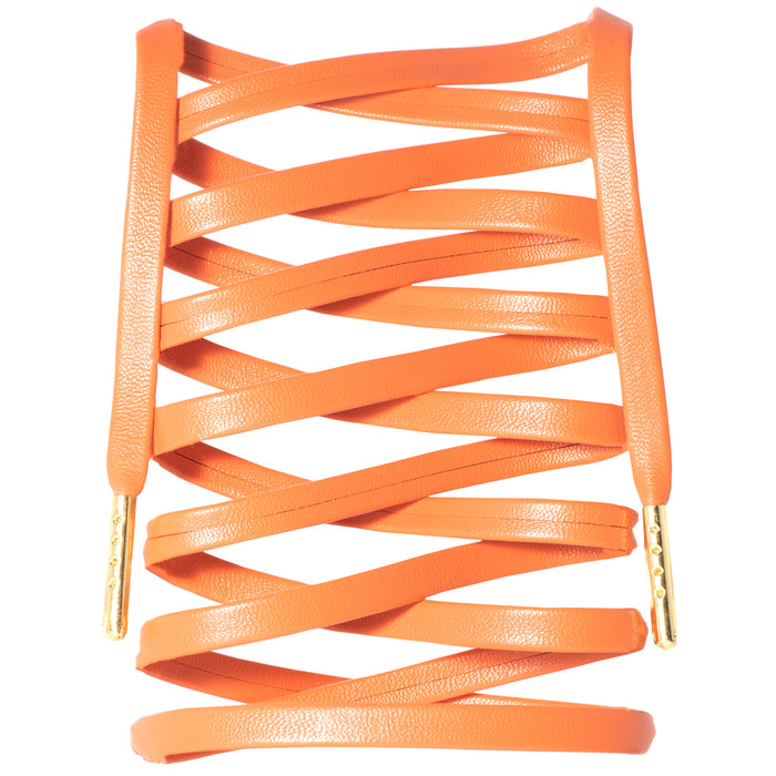 Premium Synthetic Leather Shoelaces - Gold Tips - LitLaces