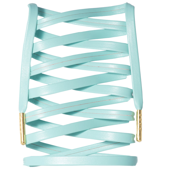 Premium Synthetic Leather Shoelaces - Gold Tips - LitLaces