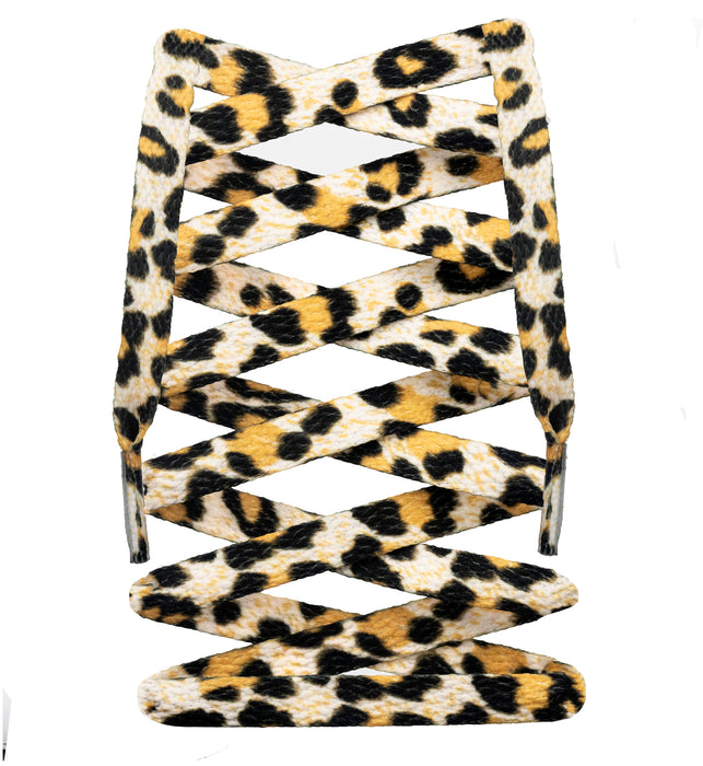 Flat Sublimated Leopard Shoelaces