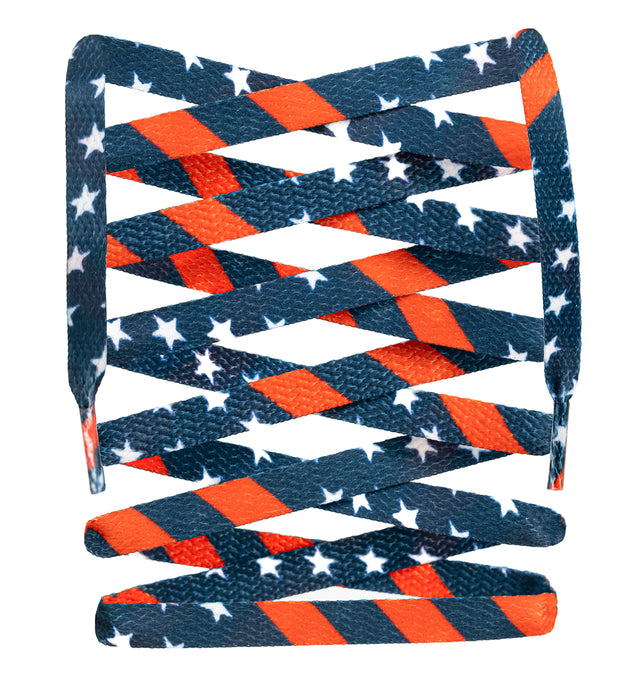 Flat Sublimated USA Shoelaces