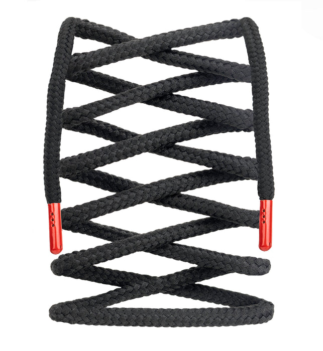 Black/Red Rope Laces