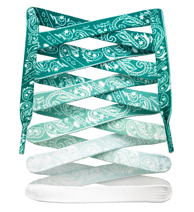 Flat Sublimated Paisley Shoelaces