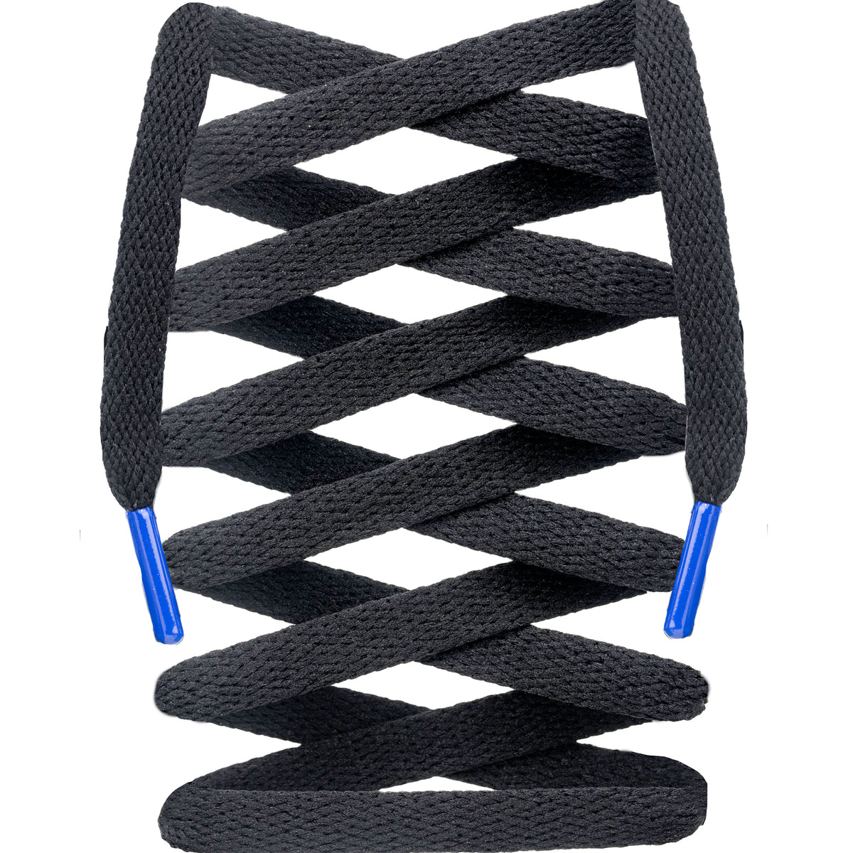 Blue Shoelaces | Black Rope Shoelaces | Rope Shoelaces - Lace Kings 45 inch / Blue/Black