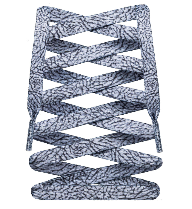 Flat Sublimated Elephant Shoelaces