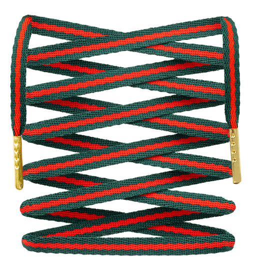 Flat Striped Shoelaces 72"/182cm Flat Striped Shoelaces 72"/182cm